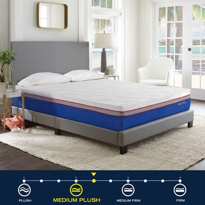 Nautica Serenity 12 Inch Memory Foam Mattress Featuring Ice Fiber Cool Touch Fabric