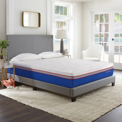 Nautica Serenity 12 Inch Memory Foam Mattress Featuring Ice Fiber Cool Touch Fabric