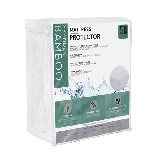 Majestic Sleep Systems- Bamboo Spandex Mattress Protector - Made with Viscose from Bamboo