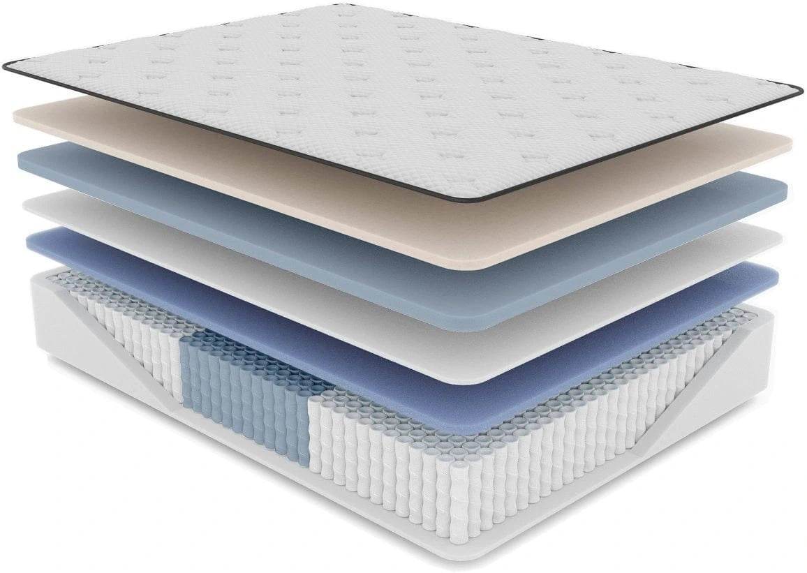 Diamond - Aspen Cool Latex Medium Euro Top 14.5" Hybrid Mattress